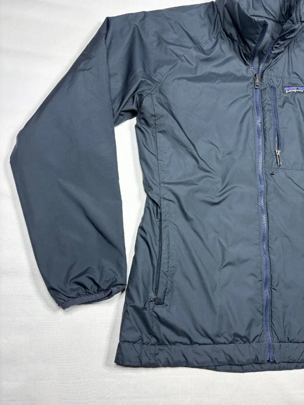 Patagonia Snowbelle Insulated Reversible Puffer Jacket Liner Blue Womens Med